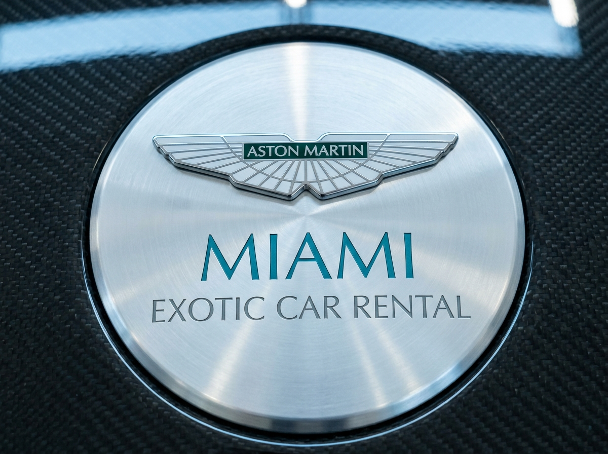 Aston Martin wings logo for Miami exotic car rental